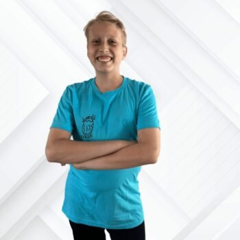 De Wereld van Cas shirt Turkoois